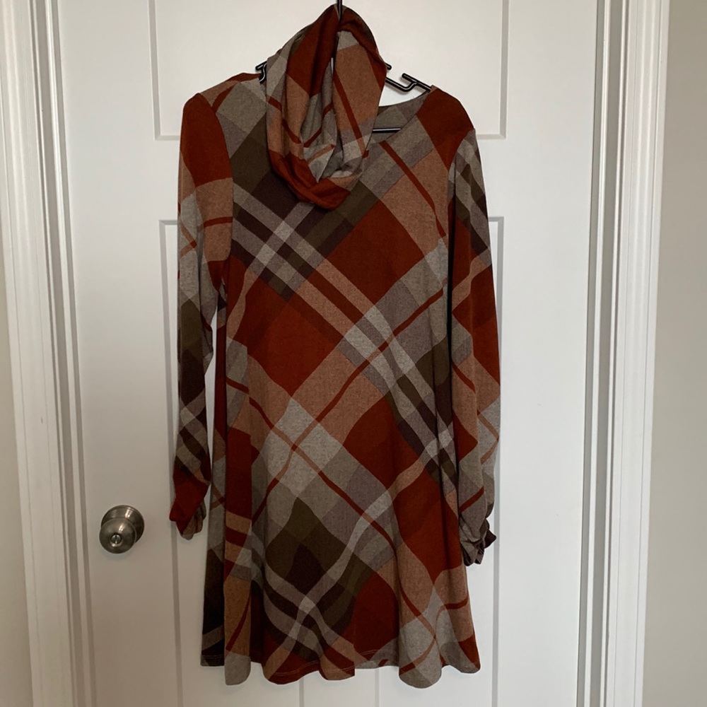 JCP plaid dress